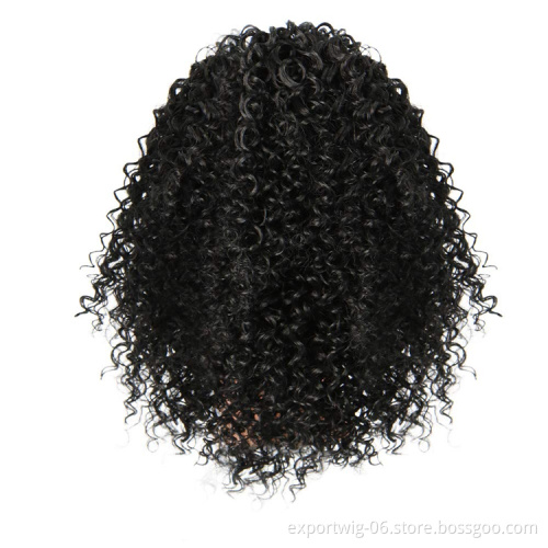 Drawstring Ponytail Afro Kinky Curly Ponytail Extension 8 Inch Synthetic Curly Ponytail Hair Heat Resistant clip in